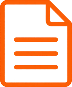 Orange outlined document