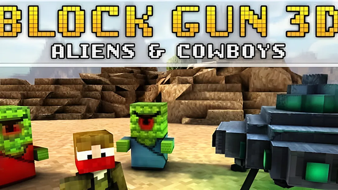 Block Gun 3D Aliens vs Cowboys