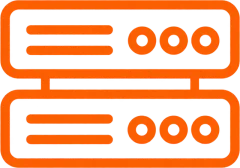 Orange server icon